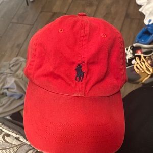Red polo hat